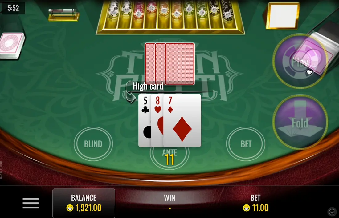 Teen Patti Rival Gameplay